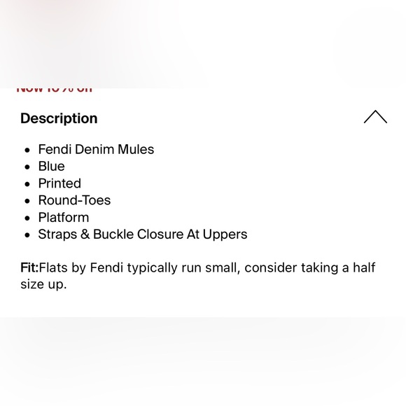 FENDI shoes denim logo buckle mules blue NEW 37 - Picture 9 of 9